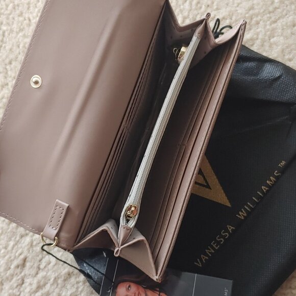 Vanessa Williams Suede Clutch Wallet - NEW! - Picture 3 of 3